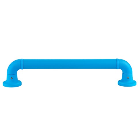 assembled blue grab rail